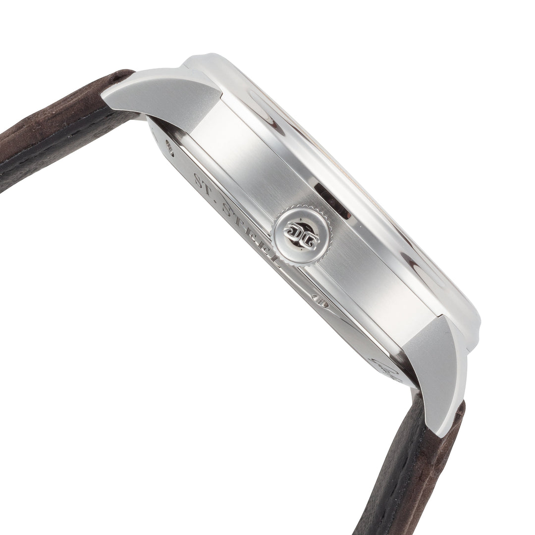 Senator Excellence Panorama 42mm / White / Brown White Dial