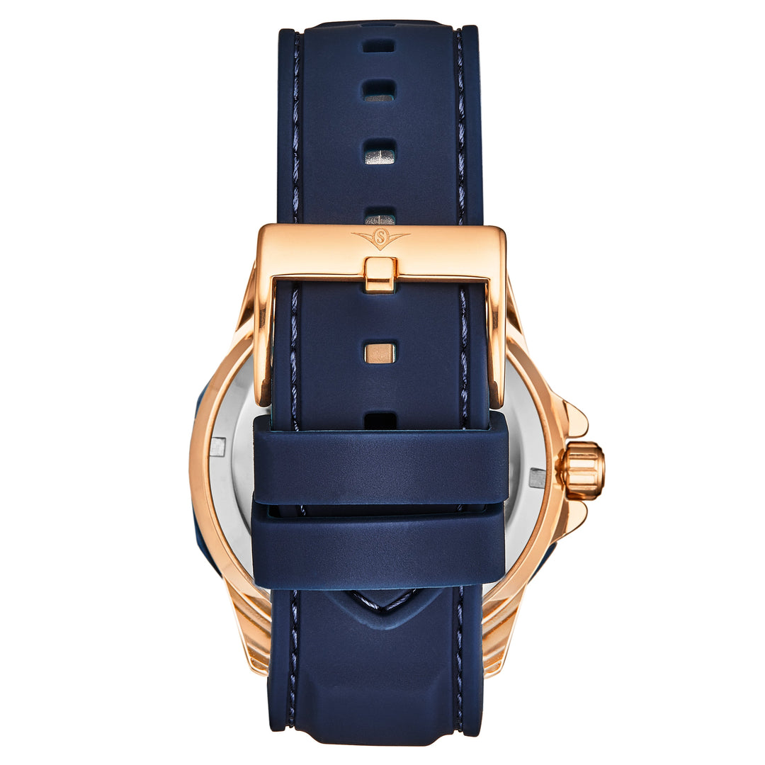 Legacy 4018 Rose/ Blue/Leather | Blue Dial