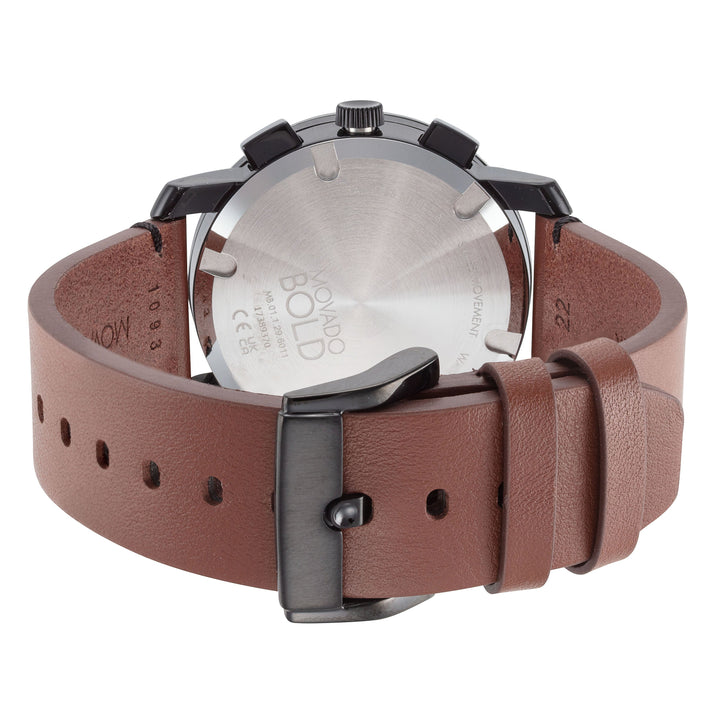 Bold 44mm / Black / Brown | Black Dial