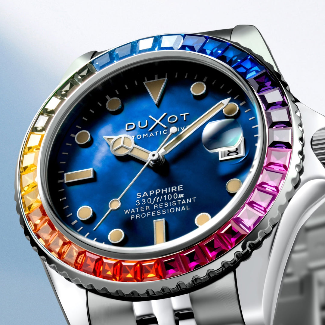 Atlantica 40 Rainbow Automatic Blue / Stainless Steel | Blue Dial