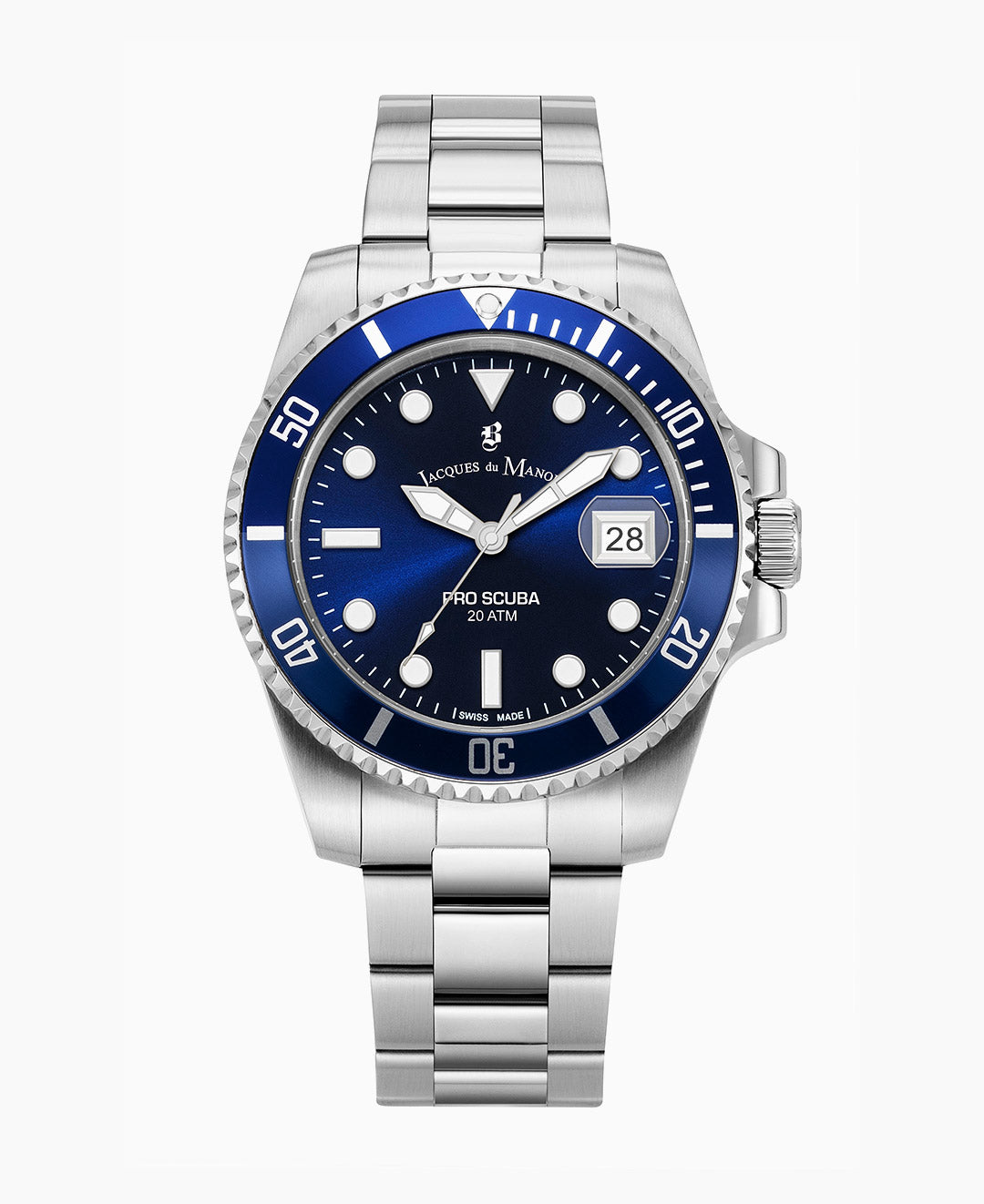 Pro Scuba 43mm Blue dial, stainless steel bracelet, unidirectional bezel Blue Di