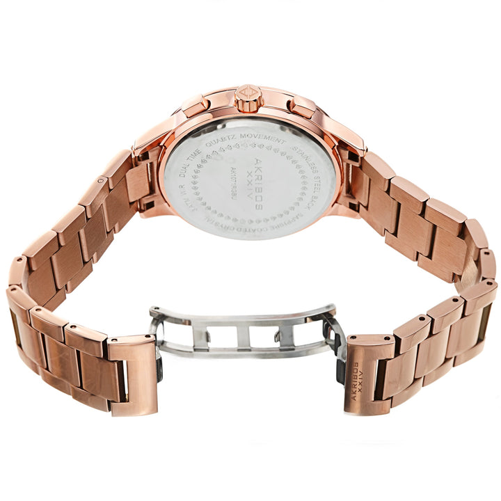 AK1071RGBU-Casual Rose Gold/Stainless Steel | Blue Dial