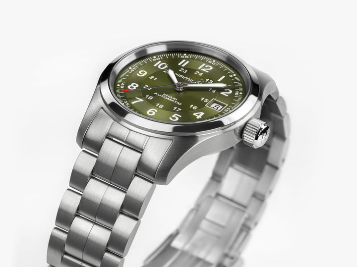 Khaki Field Auto Silver-tone