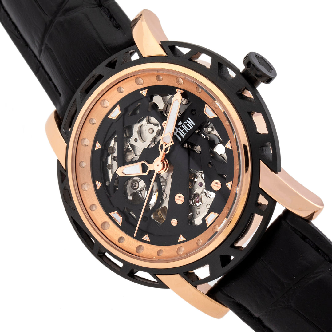 Stavros Rose Gold/Black | Black Dial