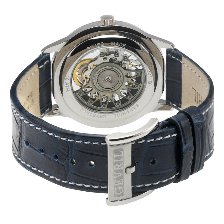 Five Points - Skeleton Slim ETA 2892 movement, Blue Skeletal Dial, Blue Italian 
