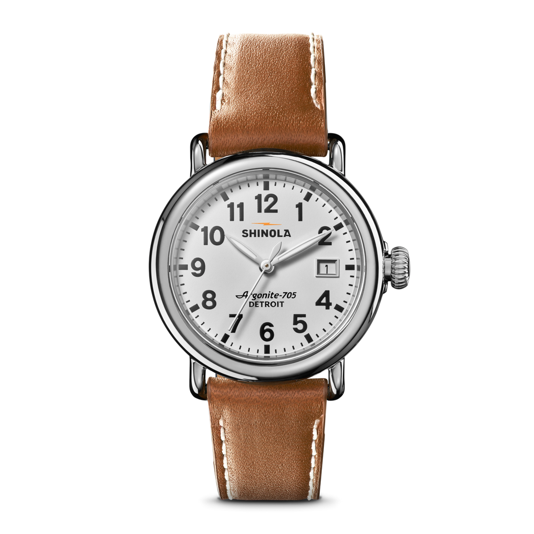 Runwell Watch White Dial / Tan Leather Strap White Dial