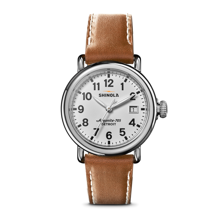 Runwell Watch White Dial / Tan Leather Strap White Dial