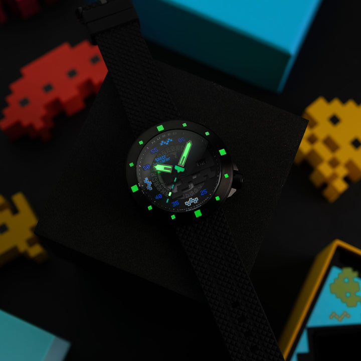 Cassini Automatic Space Invaders Limited Edition Black & Blue / Black | Black Di