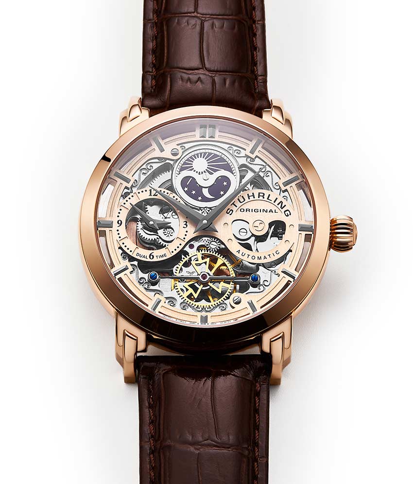 Legacy Rose Gold Dial/ Brown Leather Black