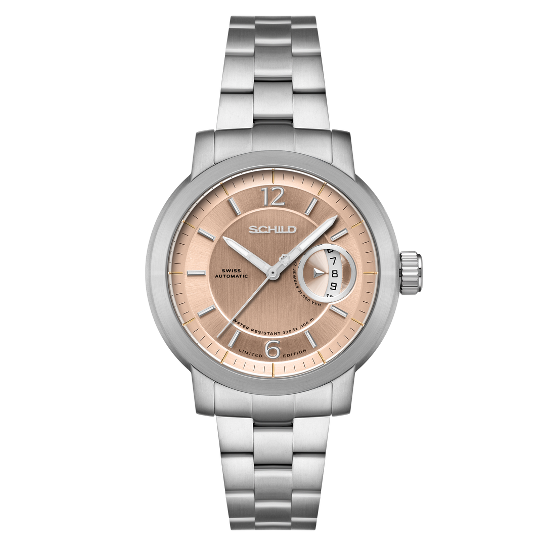 Heinrich Minimal Swiss Automatic Limited Edition Watch Winder Set Champagne / St