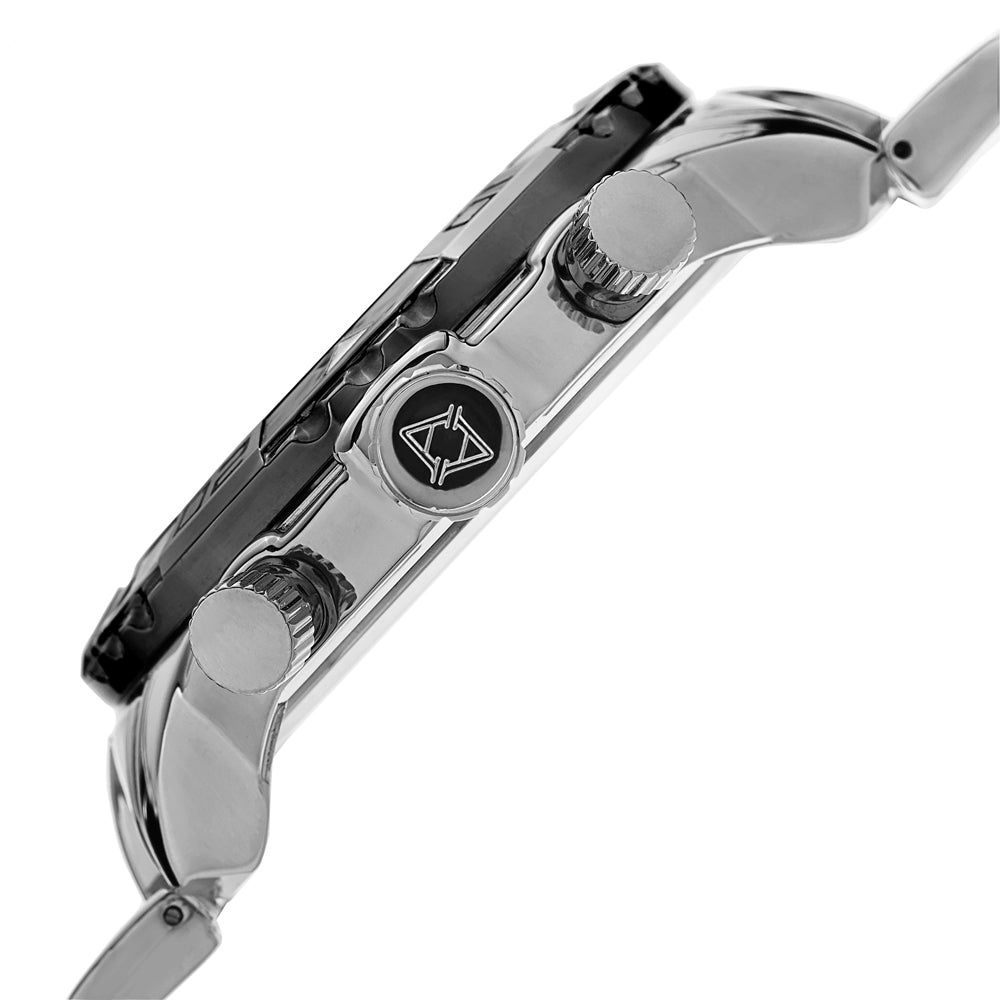 AK814TTB-Casual Silver and Black/Alloy | Black Dial