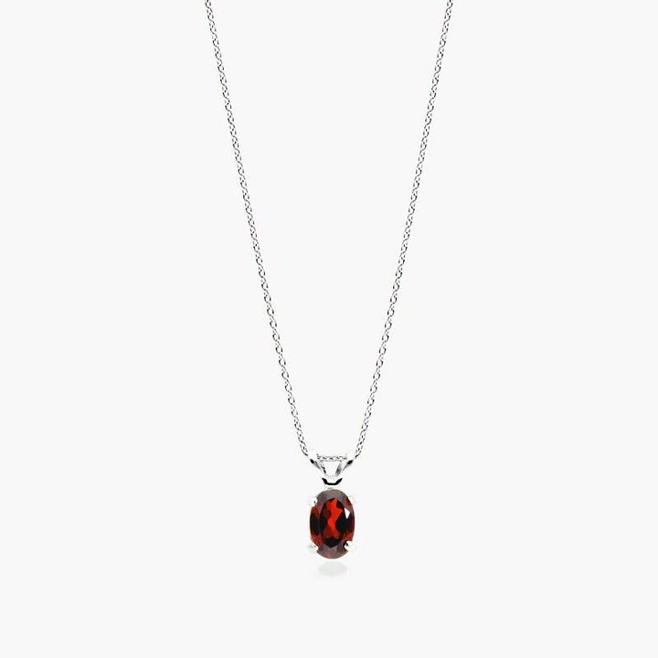 Garnet Rabbit Ear Necklace