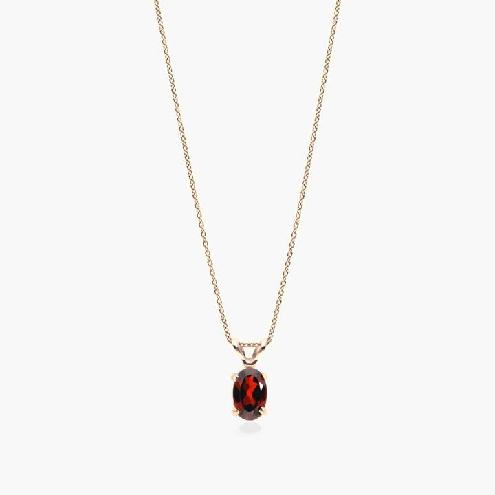 Garnet Rabbit Ear Necklace