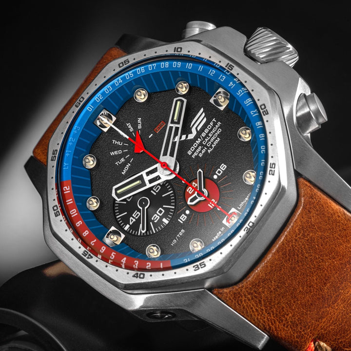 ATOMIC AGE OPPENHEIMER Blue/Leather | Blue Dial