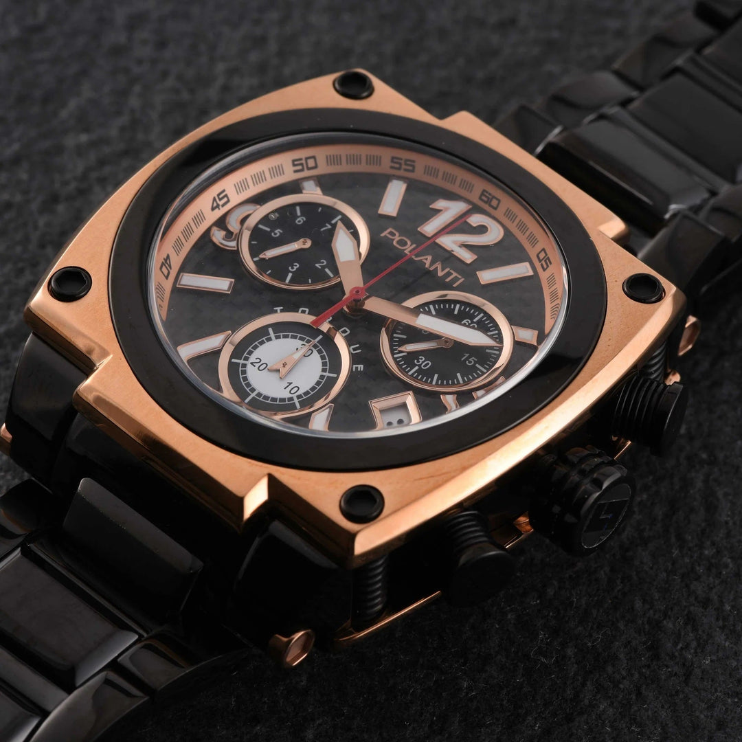 Torque II Chrono Black/Rosetone | Rose/ Black Dial