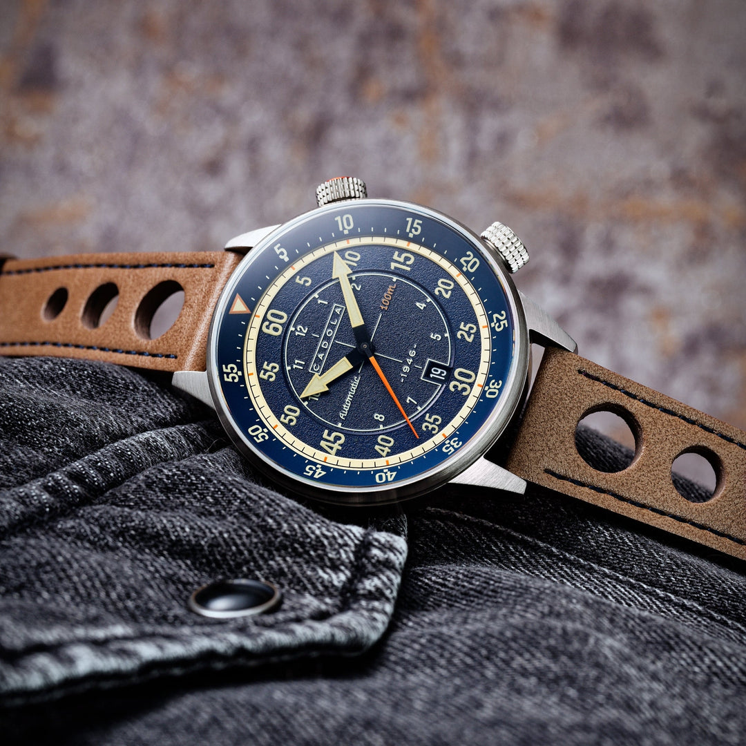 Rally Timer Automatic Blue / Leather | Blue Dial