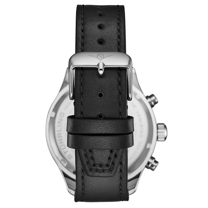 Navigator Chrono Jet Black Sunray Dial/Black Leather Strap | Black Dial