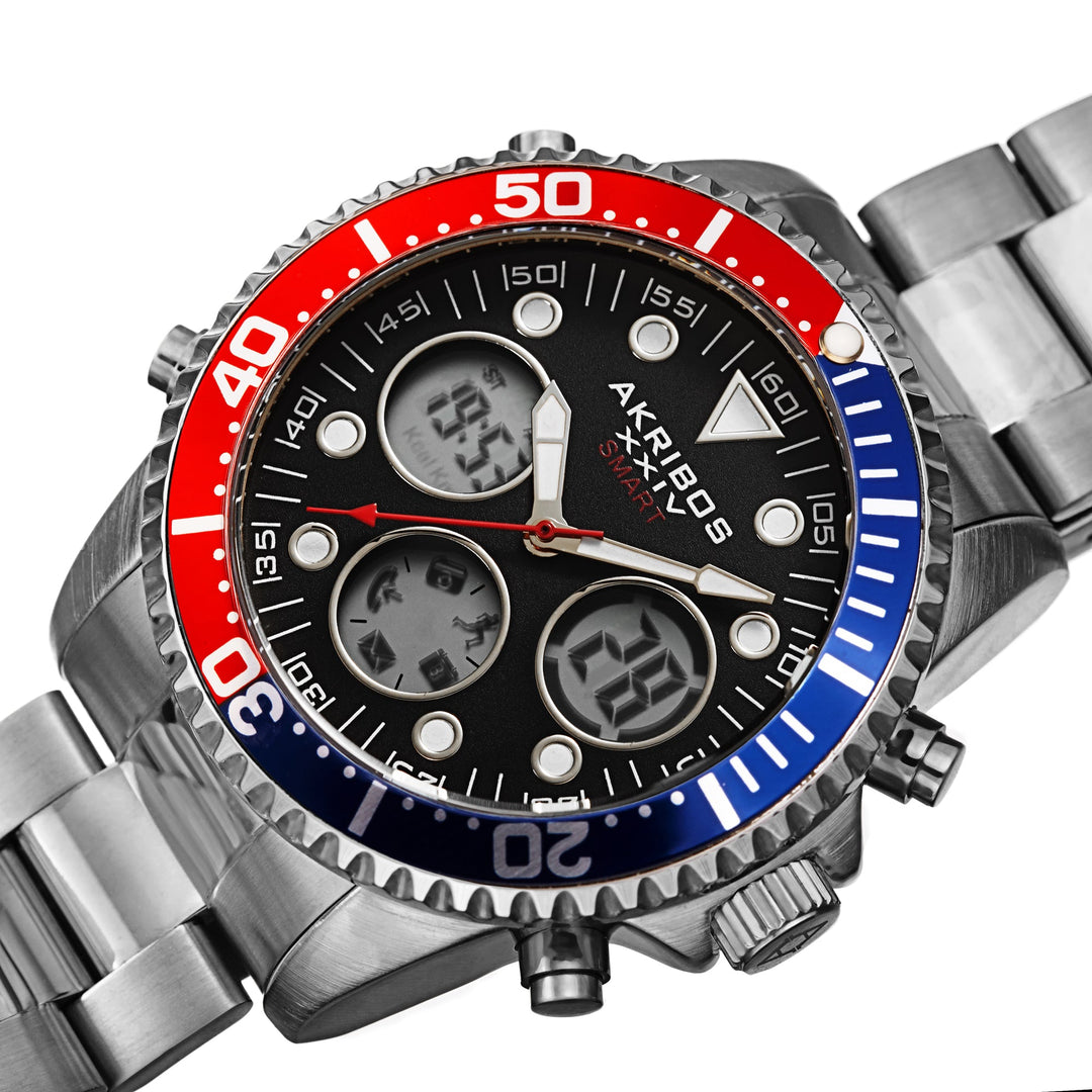 AK1094SSBK-Sport Silver/Stainless Steel | Black Dial