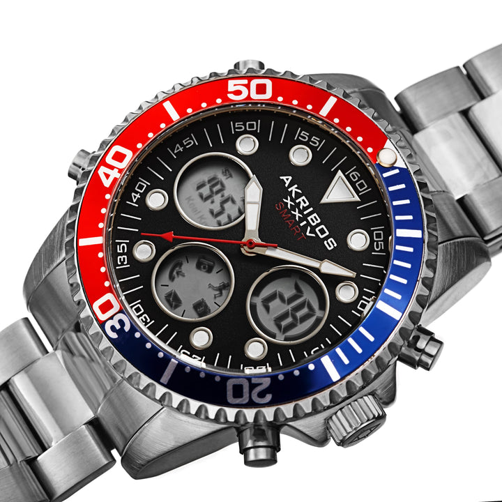AK1094SSBK-Sport Silver/Stainless Steel | Black Dial