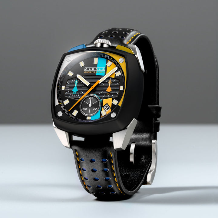 Taurus Chronograph Black / Genuine Leather | Black Dial