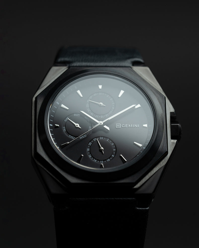 Lux Leather Black Black Sunray
