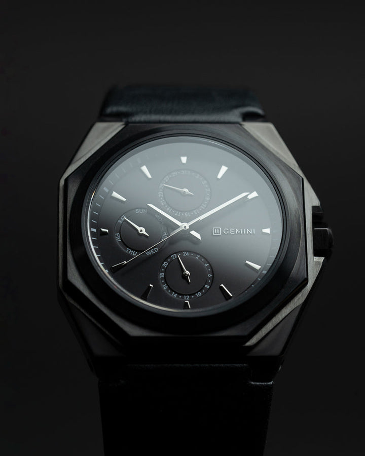 Lux Leather Black Black Sunray