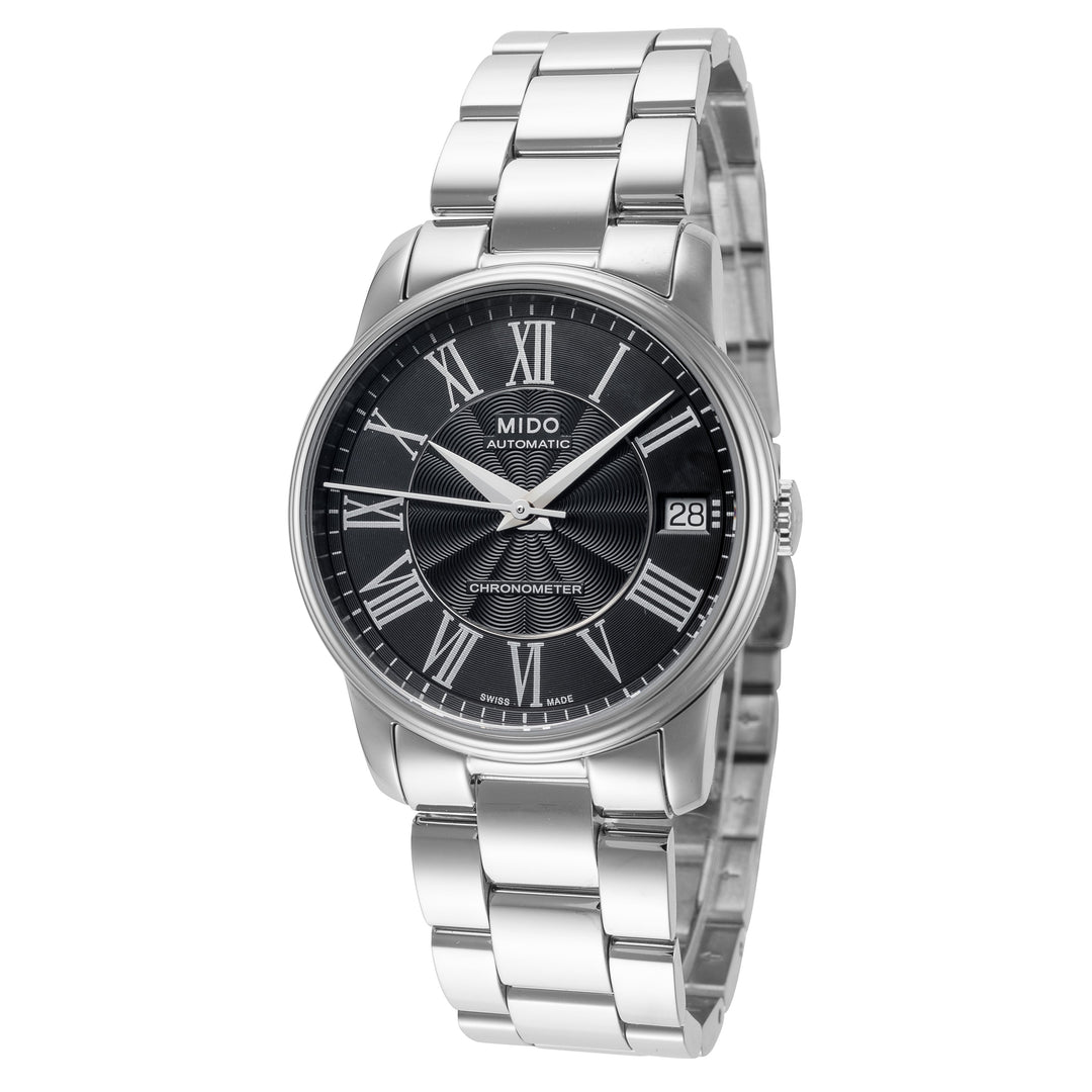 Baroncelli III 33mm / Black / Silver | Black Dial