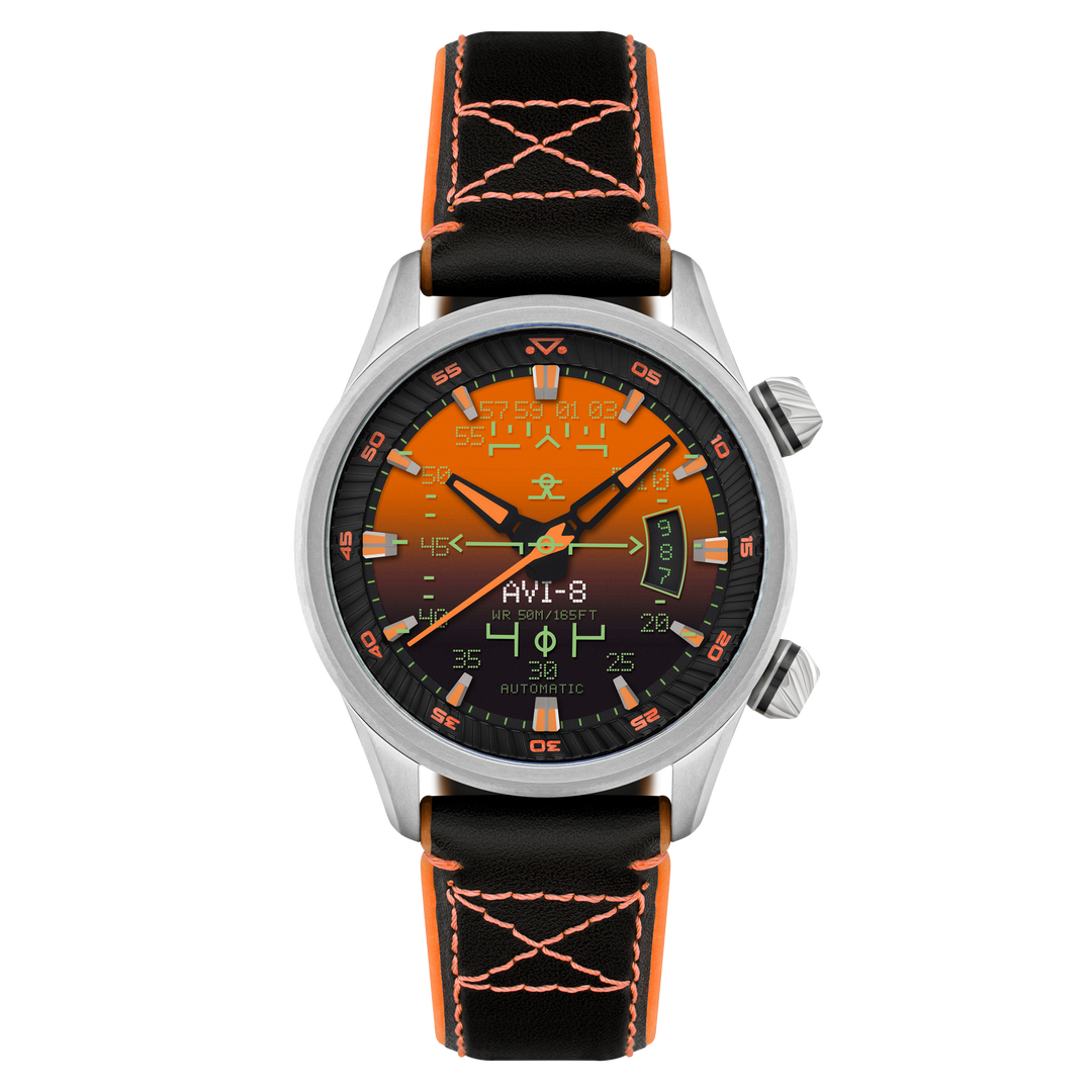 Hud Automatic Orange / Leather | Orange Dial