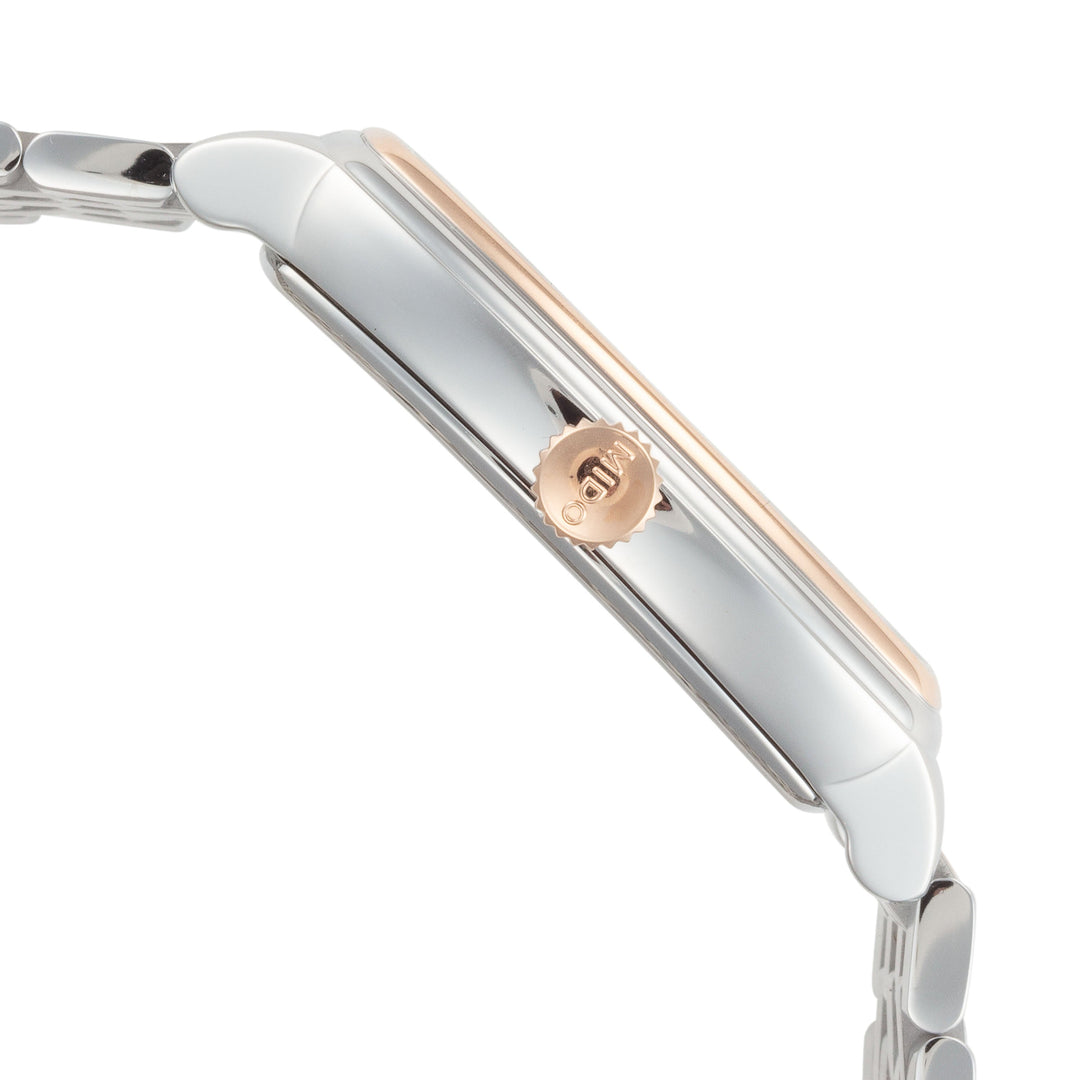 Baroncelli 30.5mm / White / Silver and Rose Gold | White Dial