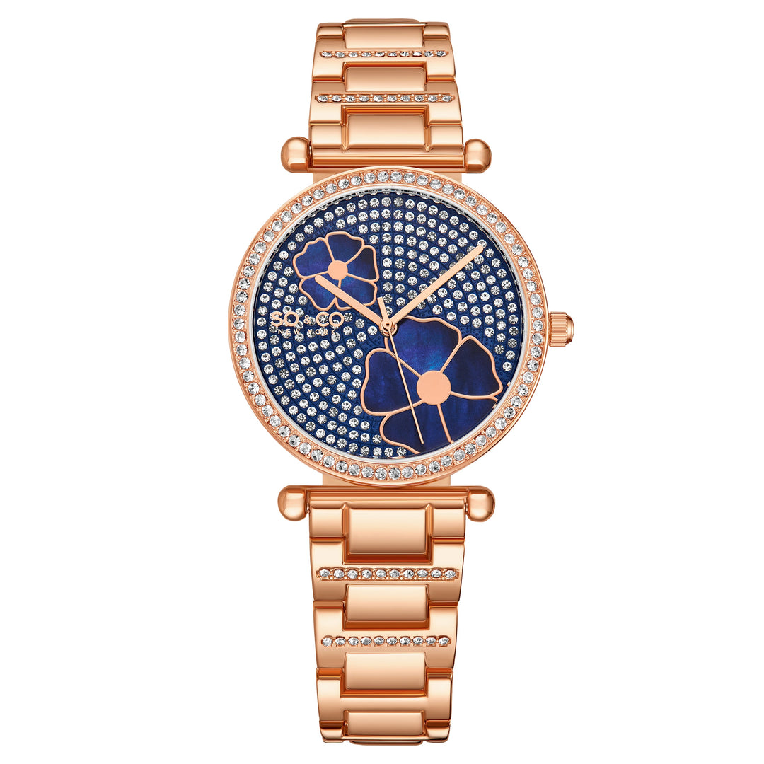 Madison Rose Gold/Stainless Steel | Blue Dial