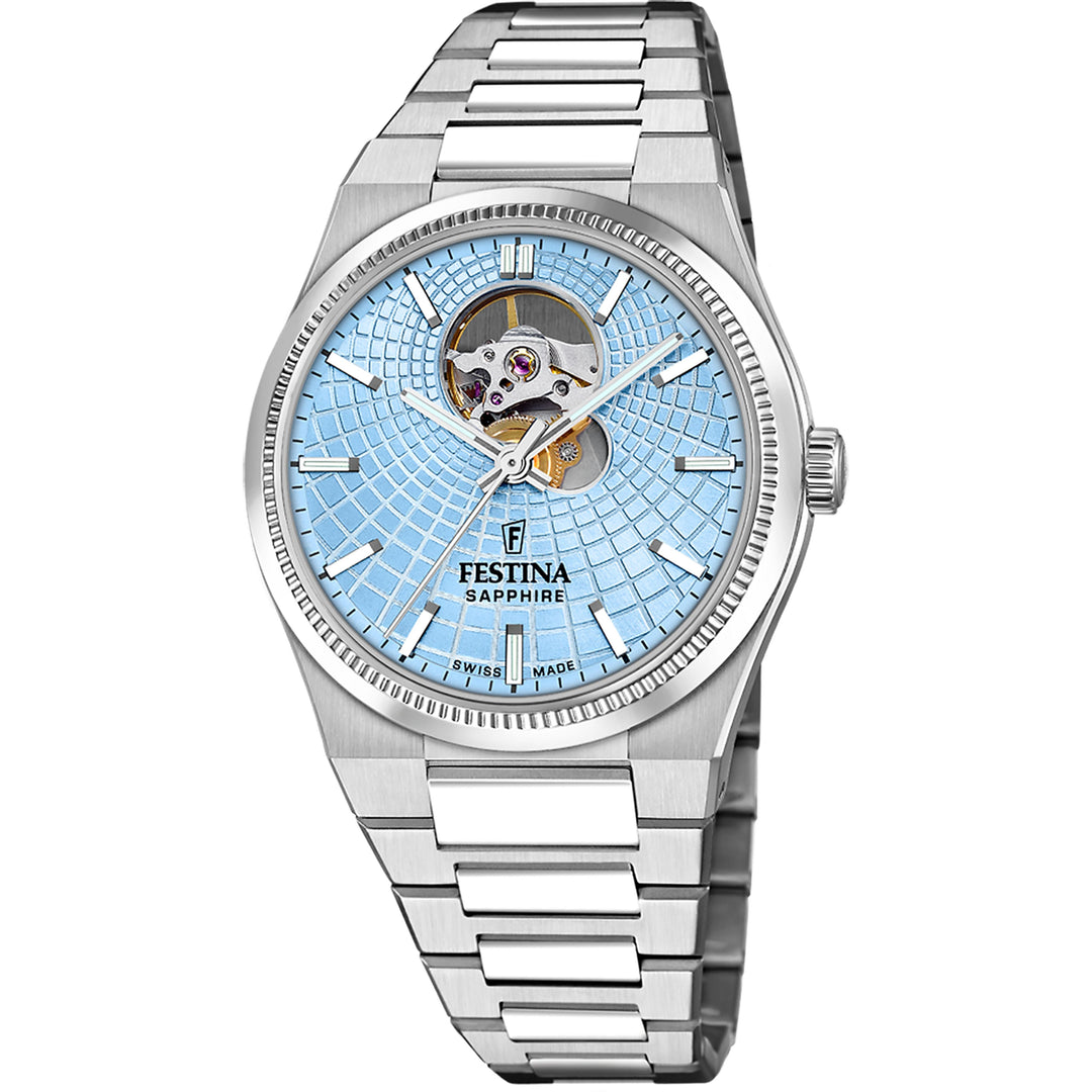 Rive Open Heart Blue / Stainless Steel Blue Dial