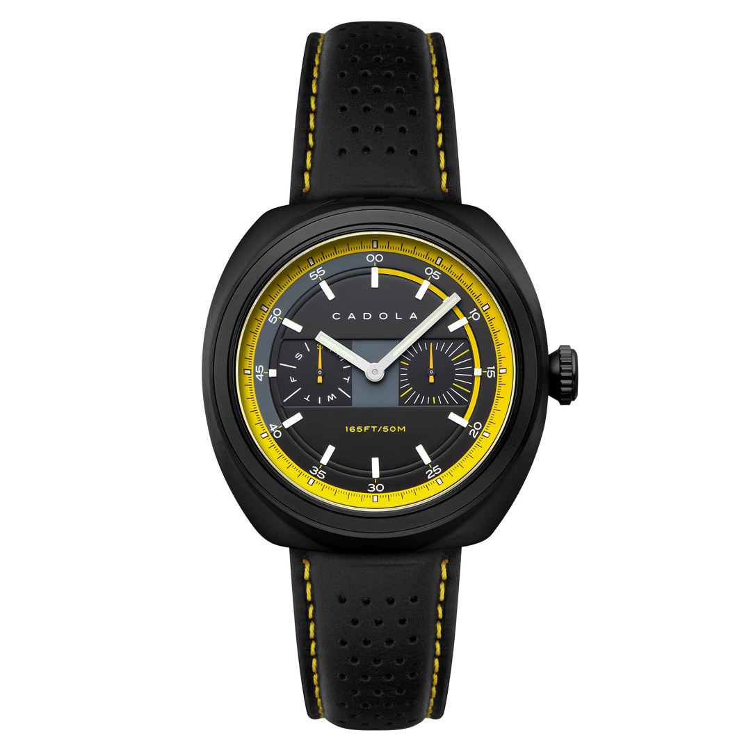 Giulia Calendar Black / Black Leather | Black Dial