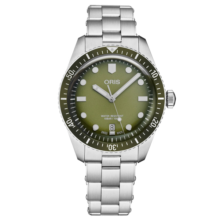 Divers Sixty-Five Green / Stainless Steel Green Dial
