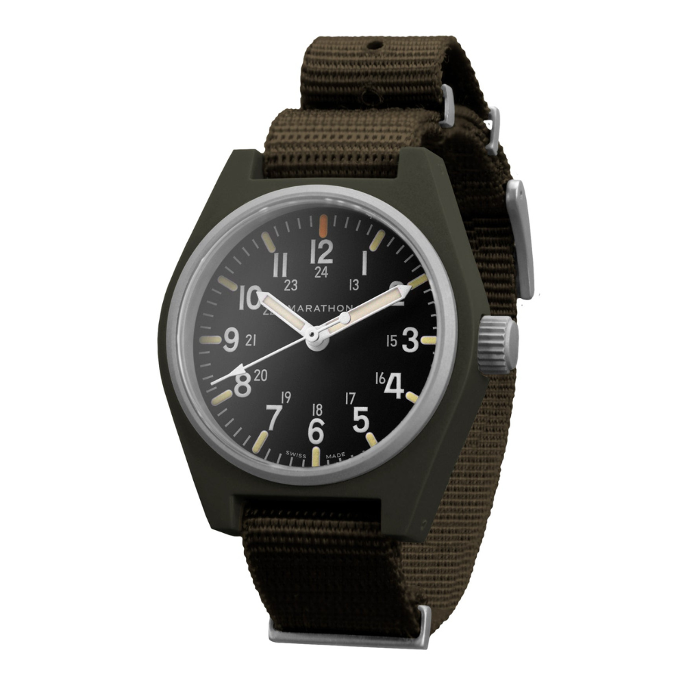 General Purpose Quartz Black US Gov/Nylon Black Dial