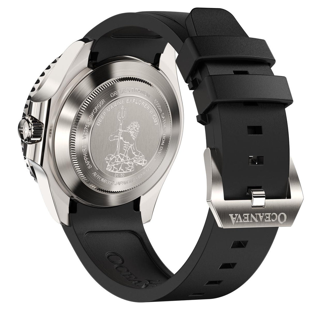Oceaneva Deep Marine Explorer VI Grade 5 Titanium Automatic Burgundy Dial Watch 