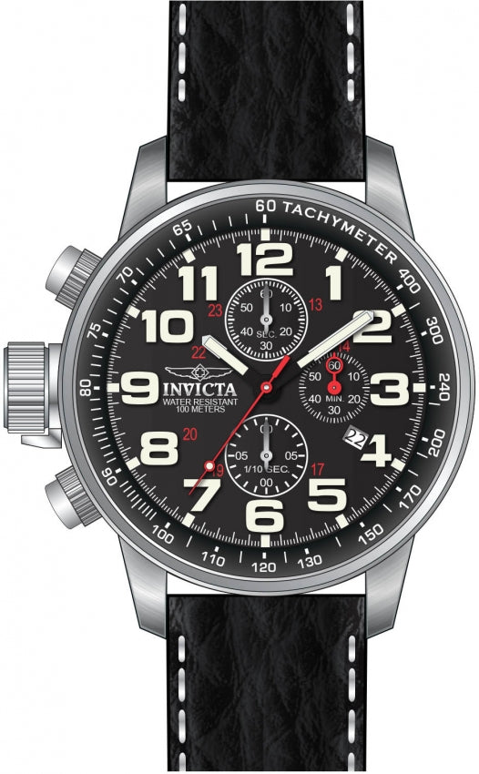 I-Force Chronograph Black Dial / Black Leather Strap Black Dial