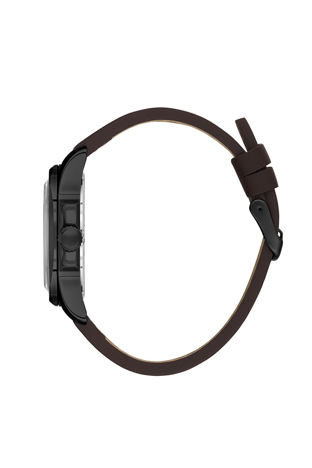 Premium Leather Aviator 5 ATM Black / Brown Black Dial
