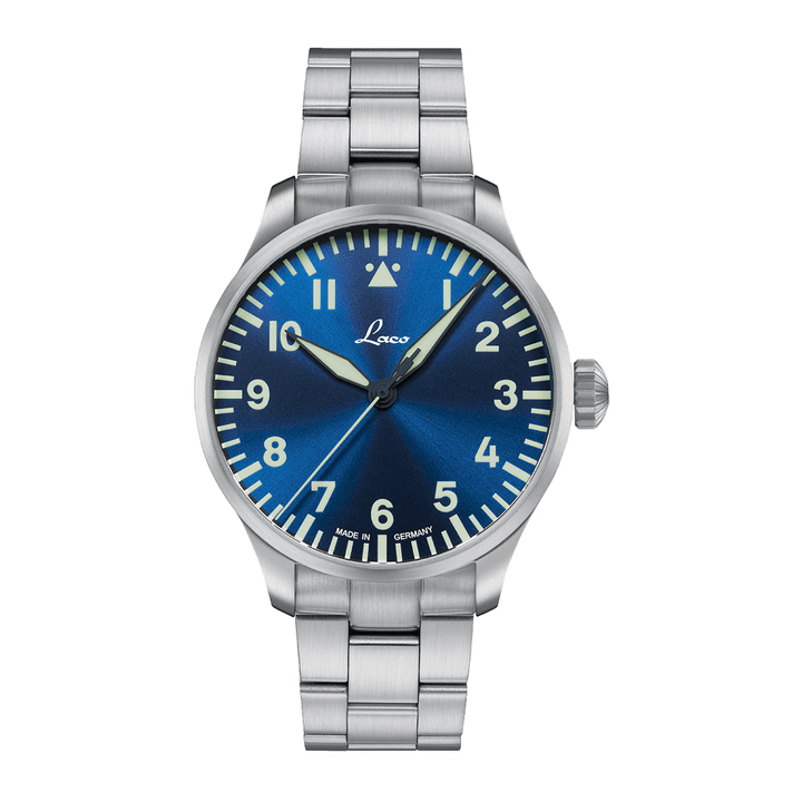 Augsburg Blaue Stunde 42 MB metal strap Blue Dial