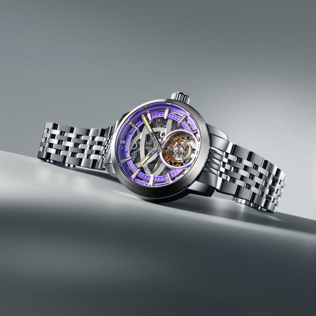 Heinrich Tourbillon Limited Edition Purple / Stainless Steel | Purple Dial