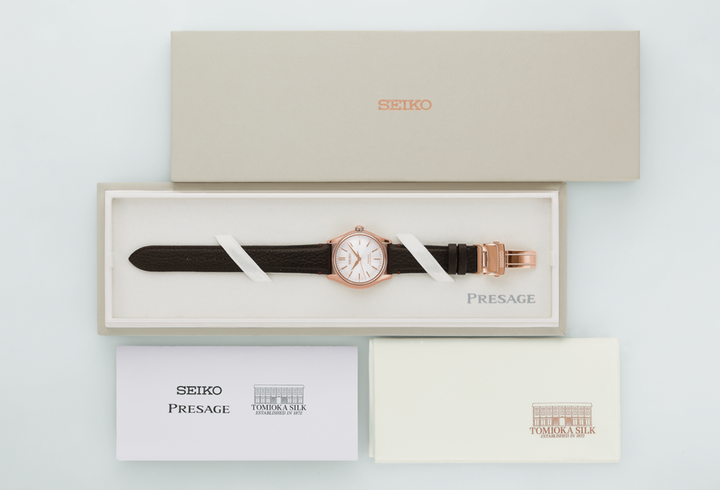 Presage Pearl White/Brown Leather White Dial