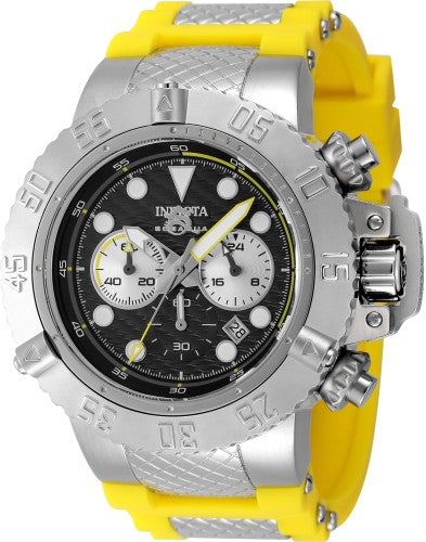 Subaqua 50mm / Black / Silver and Yellow | Black Dial
