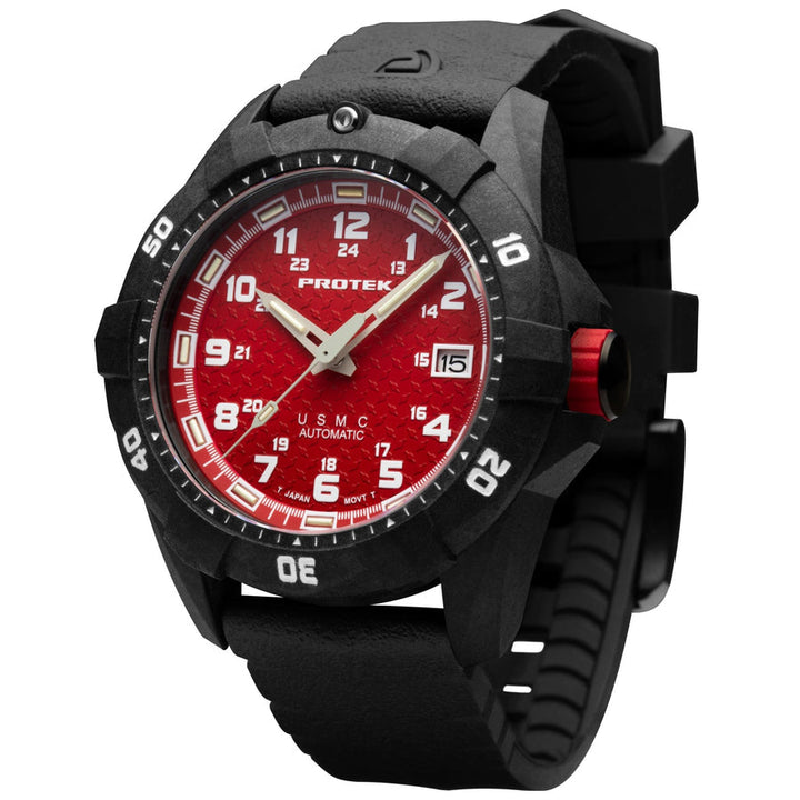 Carbon USMC Dive Red | Red dial (Watches.com) Dial