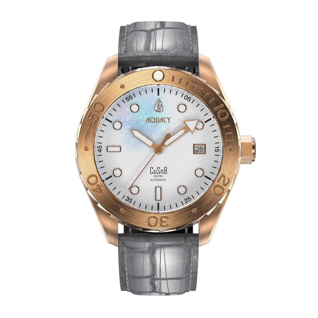 Bronze CuSn8 Men's White Mother of Pearl Automatic Watch White Mother of Pearl |
