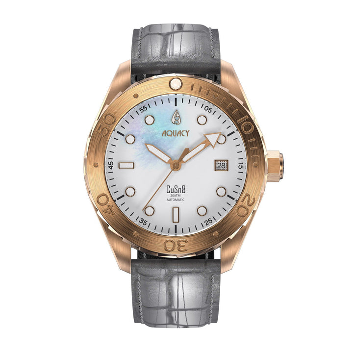 Bronze CuSn8 Men's White Mother of Pearl Automatic Watch White Mother of Pearl |