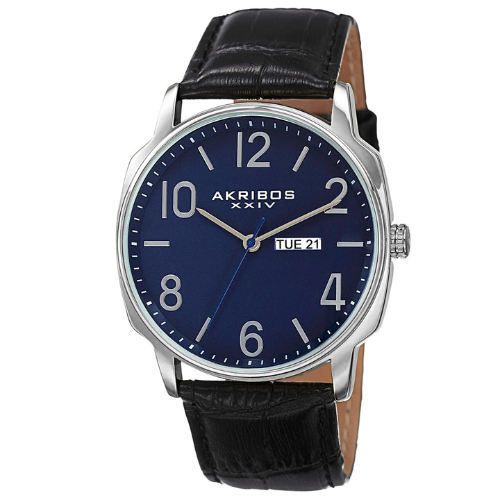 AK801BU-Casual Black/Leather | Salmon Dial