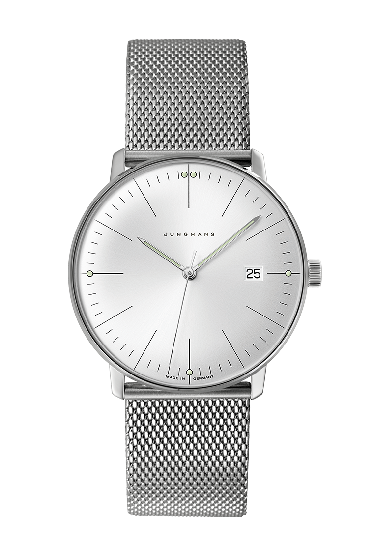Max Bill Quartz Silver Dial / Stainless Steel Milanese Bracelet Silver Dial