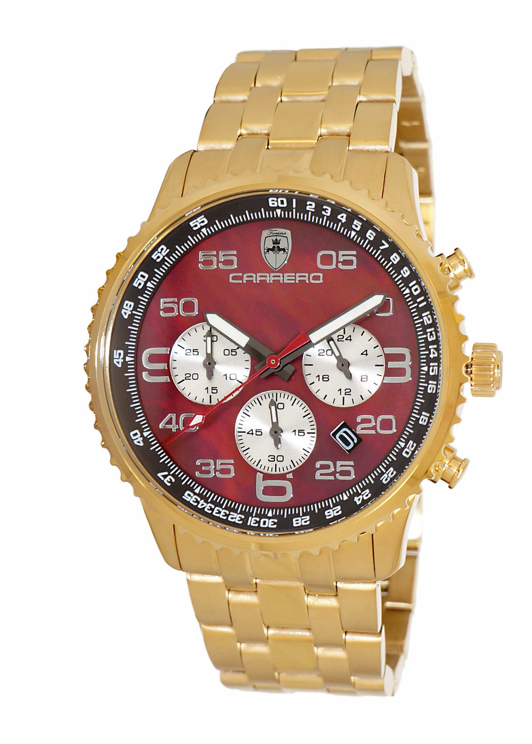 Aureum-MB Goldtone/Brown-Black Brown Mother-of-Pearl Dial