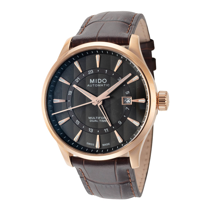 Mido 42mm / Brown / Black | Black Dial