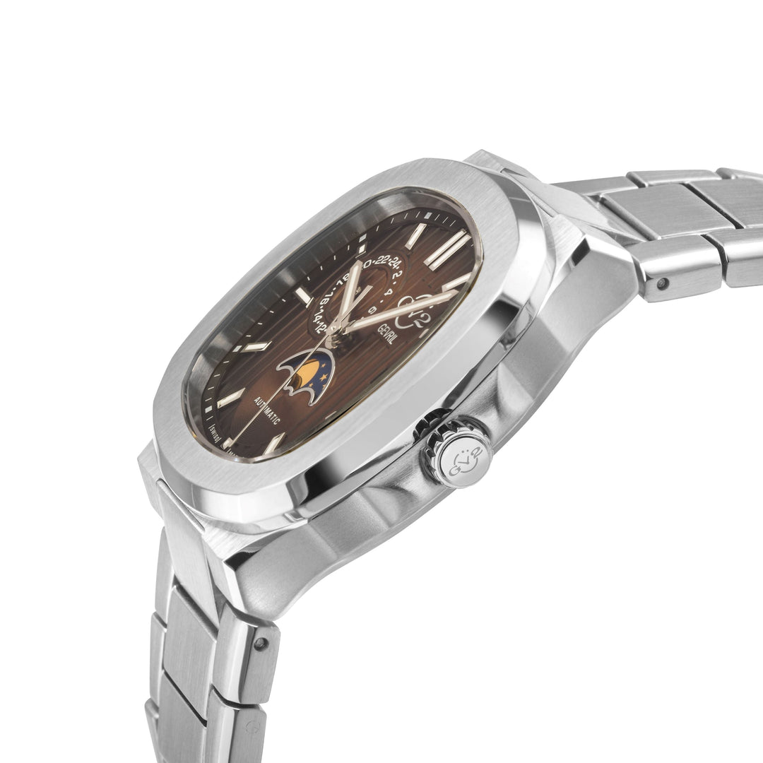 Potente - Moon phase Swiss Automatic, Sellita SW285-1A, Moon Phase, SS Case, Bro