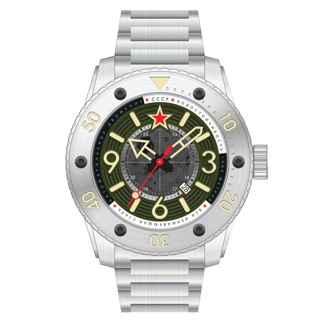 Barrakuda Limited Edition Silver / Green Green Dial
